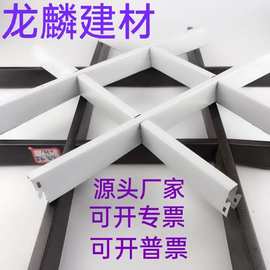 铝格栅天花厂家直销 防火铝格栅条吊顶材料 金属吊顶格栅集成吊顶