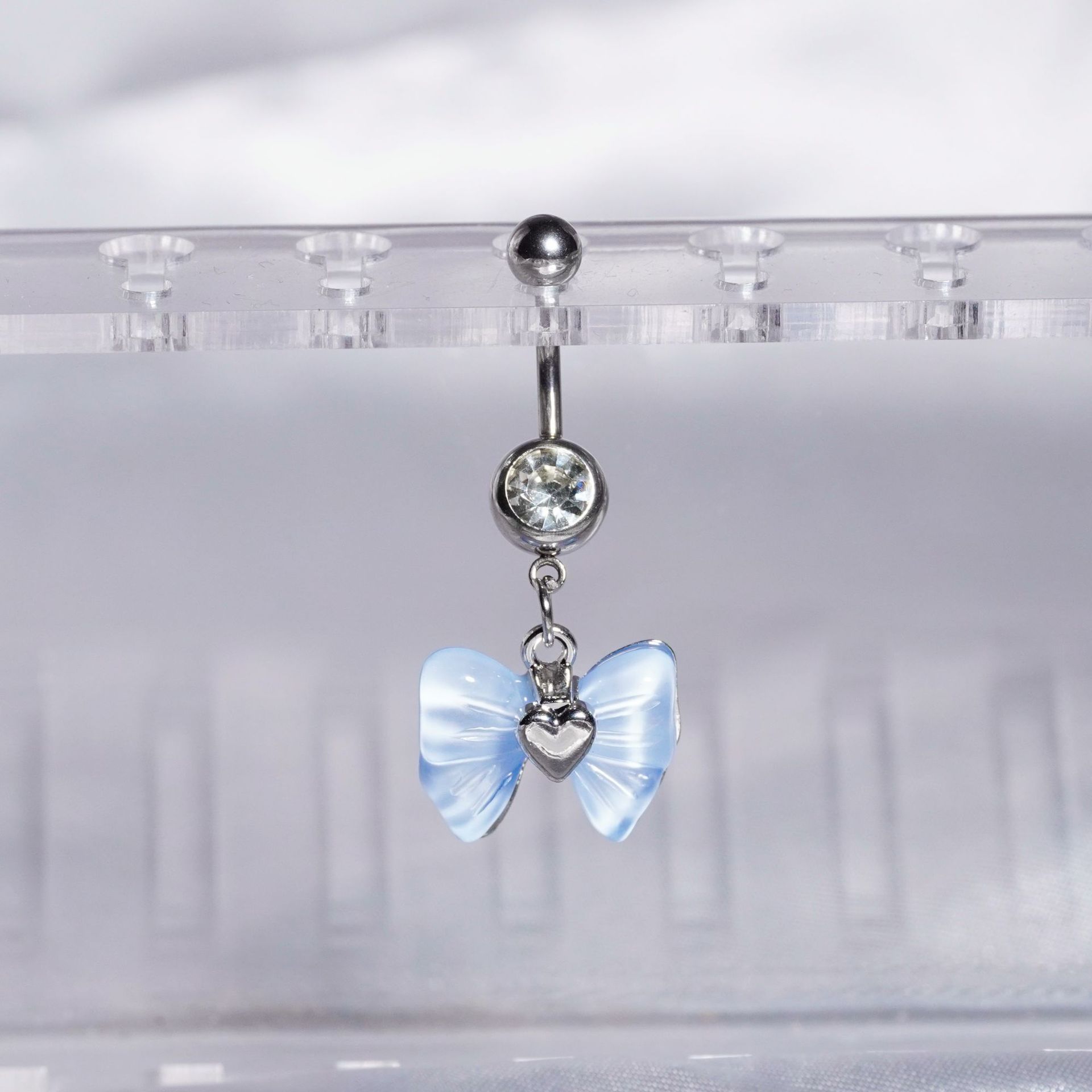 Personalisierter Bauchnabelpiercing Aus Edelstahl Mit Herz Und Zirkon_voghion.com