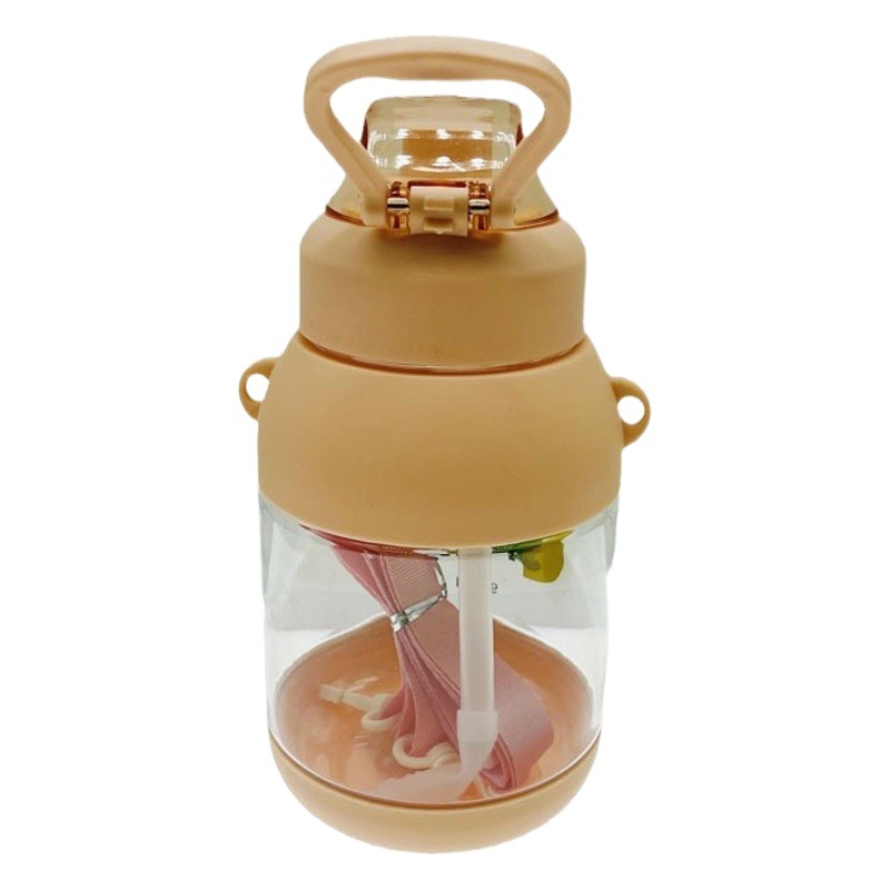 Chengfeng deportes al aire libre taza de agua con paja de plástico 900ml capacidad de gran capacidad deportes taza de agua portátil taza de paja