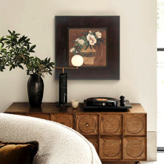 【Bottle Flower Painting】Light French-style living room decoration painting, Chinese-style retro bedroom wall hanging, unique art combination wall