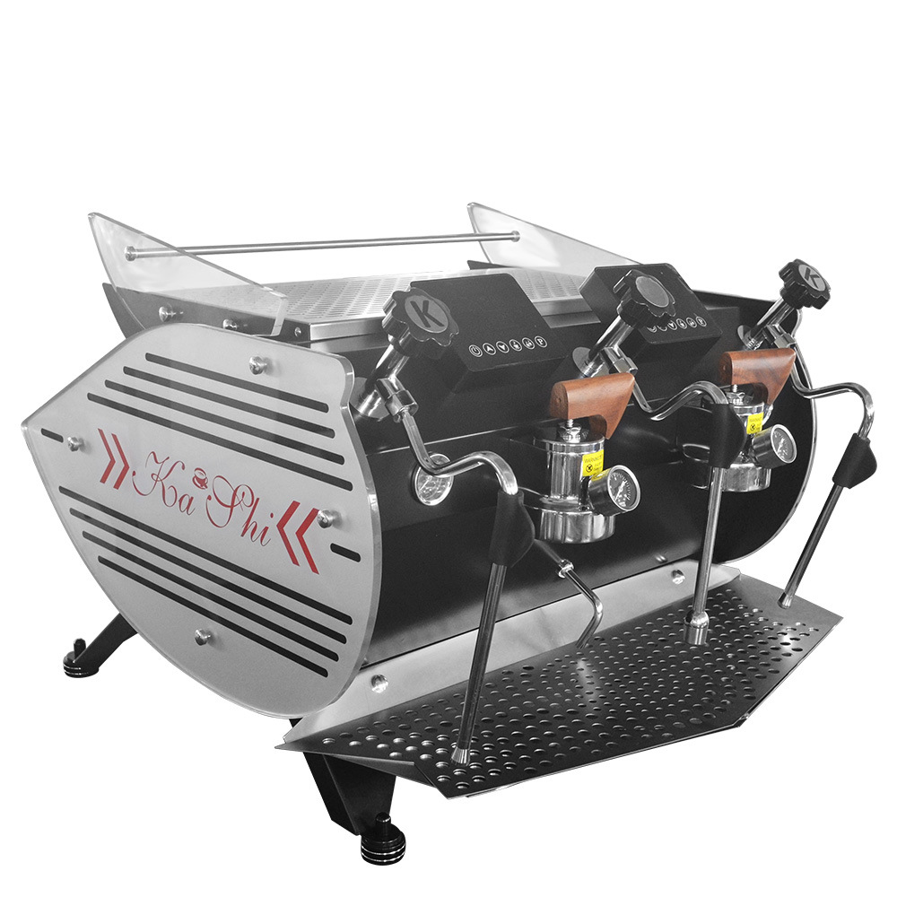 Cafetera semiautomática Wasp KS707, máquina de café expreso de doble cabezal, controlada electrónicamente, cafetería especial importada de Italia