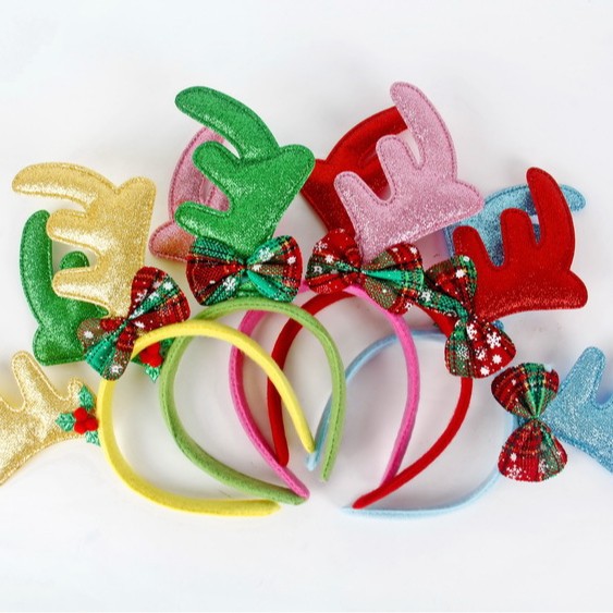 Decoraciones navideñas cabeza de Navidad hebilla accesorios de fiesta regalos para niños suministros de Navidad diadema fábrica al por mayor