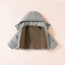 儿童三防免洗棉服男女童加绒加厚连帽皮外套中小童韩版羊羔绒童装