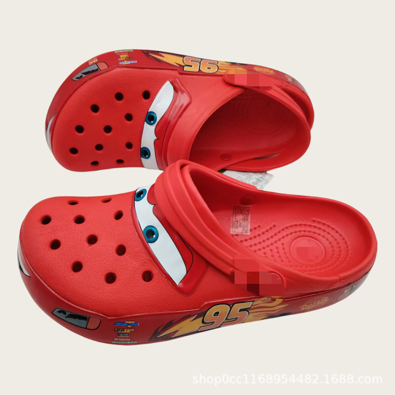 Cr Mcqueen 95 Cars Men's and Women's Shoes Spring and Summer Baotou Beach Sandals Outdoor Casual Clogs