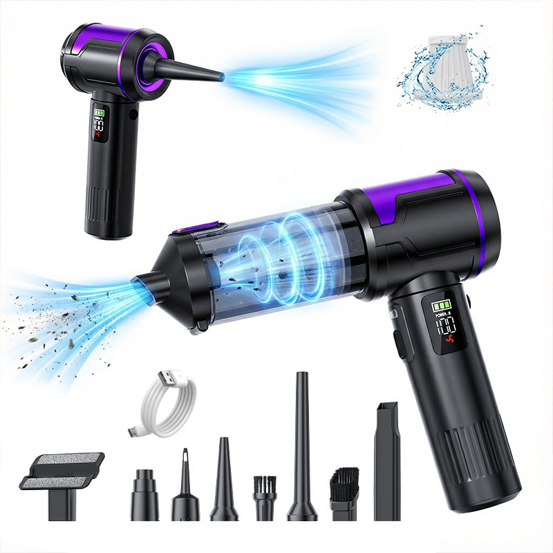 New Model Handheld Wireless Car Vacuum Cleaner with Washing and Blowing Functions, Dual-Use for Home and Car, Strong Suction, Portable and Rechargeable, Wholesale Starting from One Piece