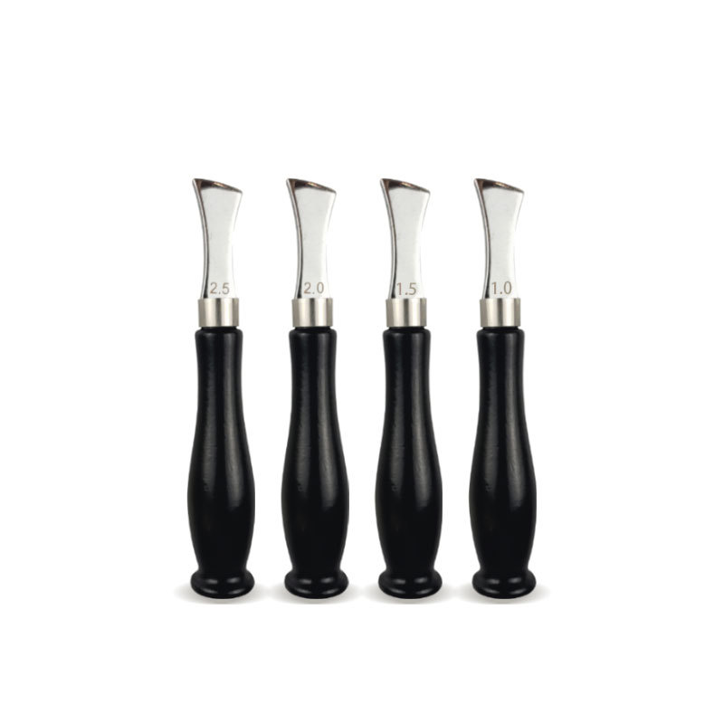 Herramienta de cuero línea de borde de haya ventilador de borde de prensa ventilador de ranura superficial borde prensa cincel