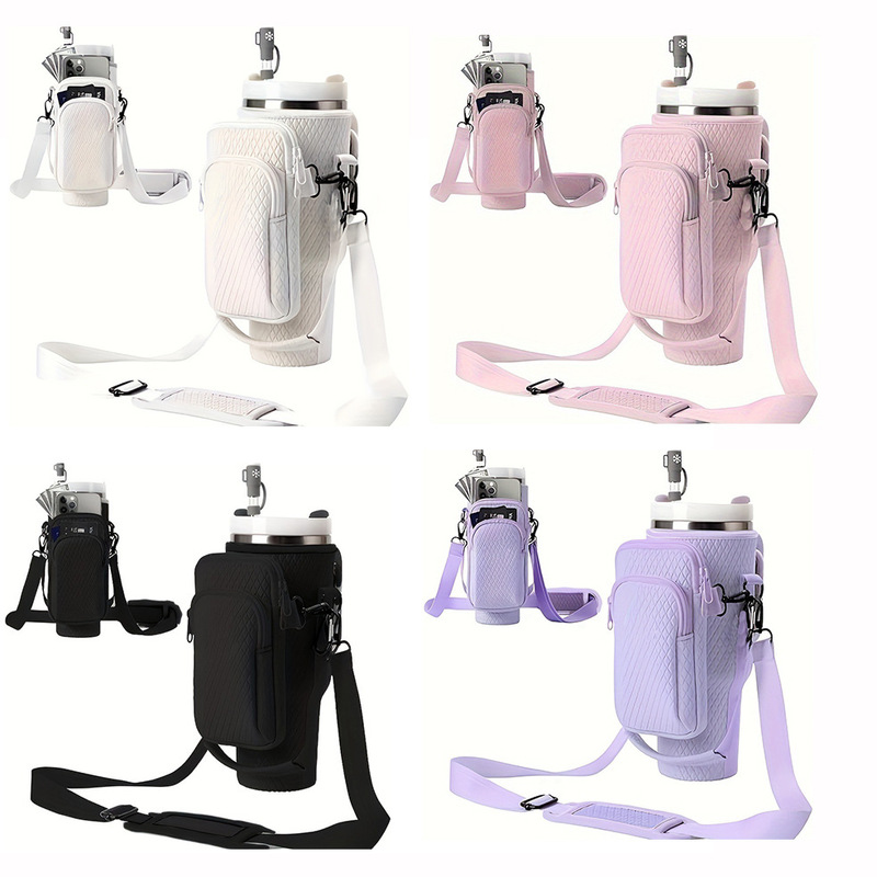 Amazon Printed DIY 40oz Stanley Ice Cup Bottle Protective Cover Portable Strap Style Large Capacity