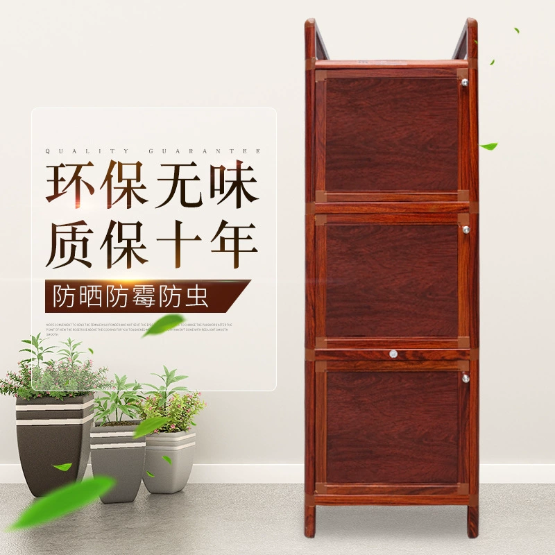 Имитация твердой древесины, алюминиевый сплав, небольшой буфет, многофункциональный небольшой шкаф, простой сборный шкаф, кухонный шкаф, стеклянный шкаф для хранения