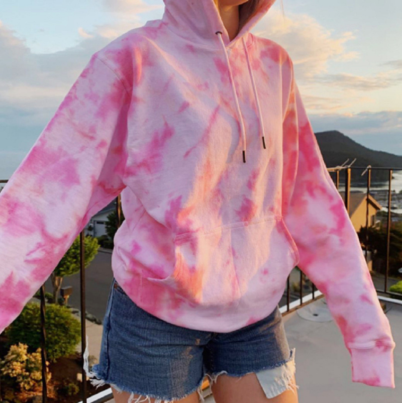 Women's Hoodie Long Sleeve Hoodies & Sweatshirts Casual Tie Dye display picture 2