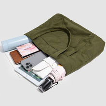 跨境韩系文艺帆布包包女休闲邮差包大容量单肩包男学生上课托特包