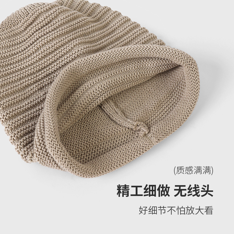女士毛线针织套头帽秋冬爆款包头帽亚马逊欧美时尚百搭保暖堆堆帽|undefined