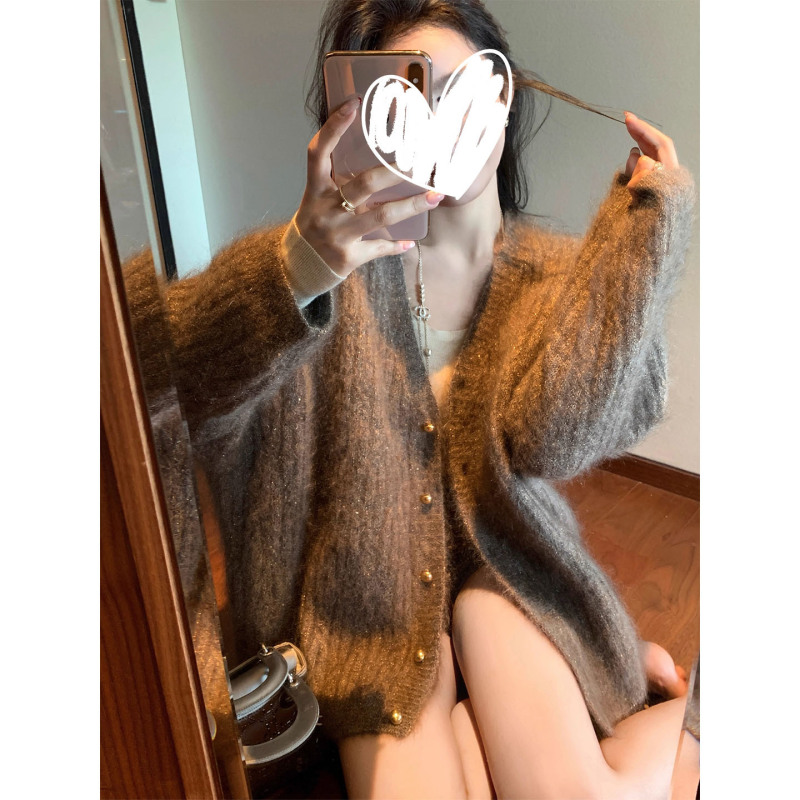 2025新款慵懒高级感软糯长袖针织开衫毛衣外套女早秋气质时尚穿搭|undefined