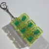 Double row six-button - transparent shell - yellow transparent cap