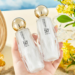 Rynkoying Clear Translucent Sunscreen Cream with Gold Person Waterproof Sweatproof Non-Fading High SPF Sunscreen Direct Sale from Manufacturer