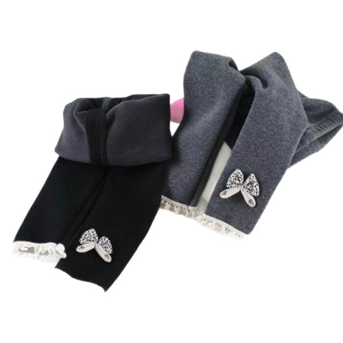 New Thicker Warm Pajama Bottoms for Girls, Children's Winter Warmth Outerwear, Baby Girl Set for Autumn and Winter
