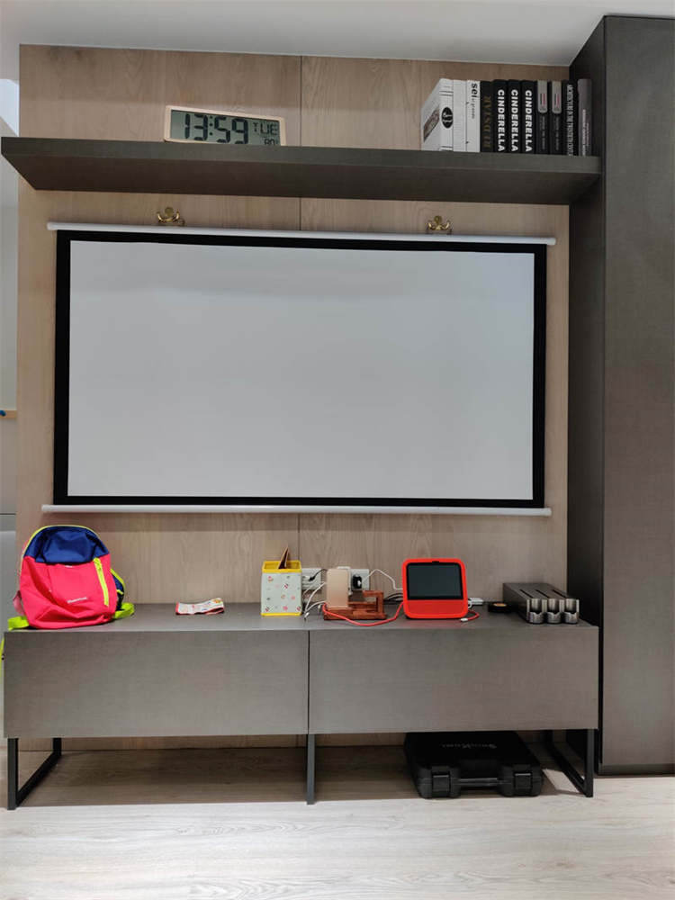 高清投影幕布免打孔壁挂幕布投影布挂墙投影仪幕布家用