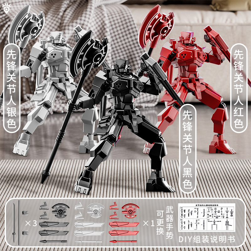 Nuevo Lucky 13 más articulaciones armadura de absorción magnética móvil muñeca guerrero de ensamblaje de deformación mecha modelo juguete