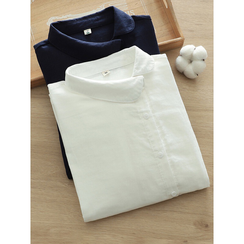 Factory-Made Double-Layer Cotton Gauze V-Neck Polka Dot Short-Sleeve Shirt for Women, Summer Export, High Quality, Soft and Skin-Friendly