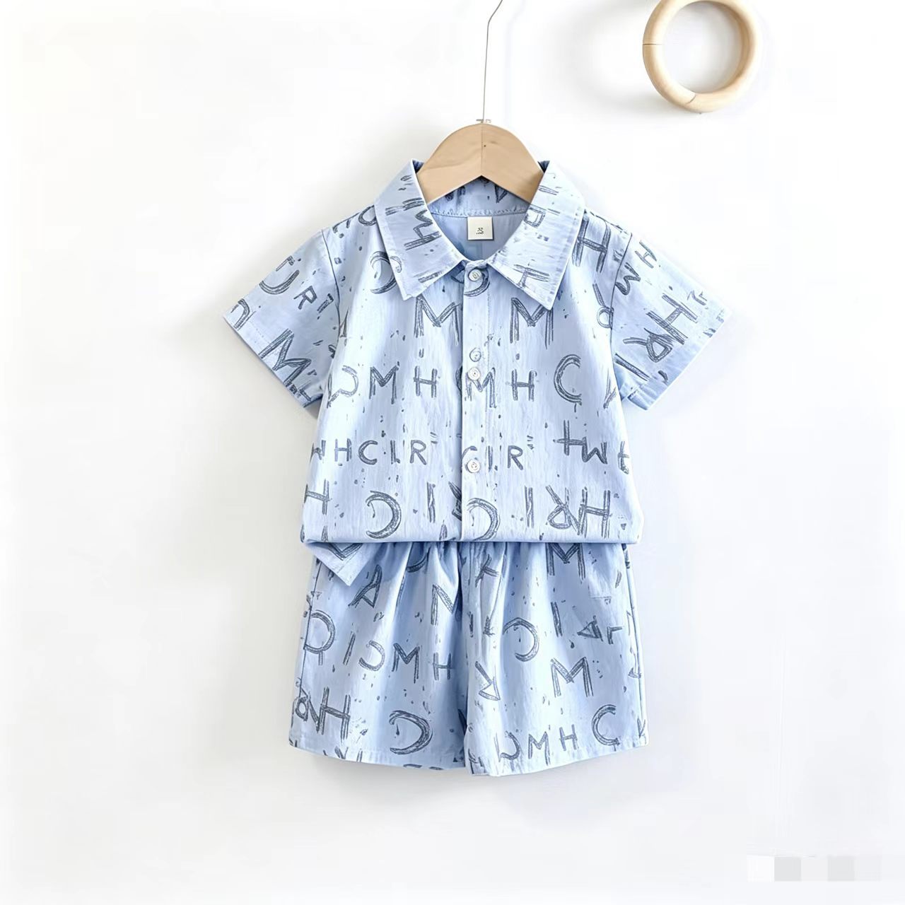 Boys' Ultra-Soft Cotton 2-Piece Summer Set Machine Washable Play Outfit for Toddlers 80-110 Cm_voghion.com