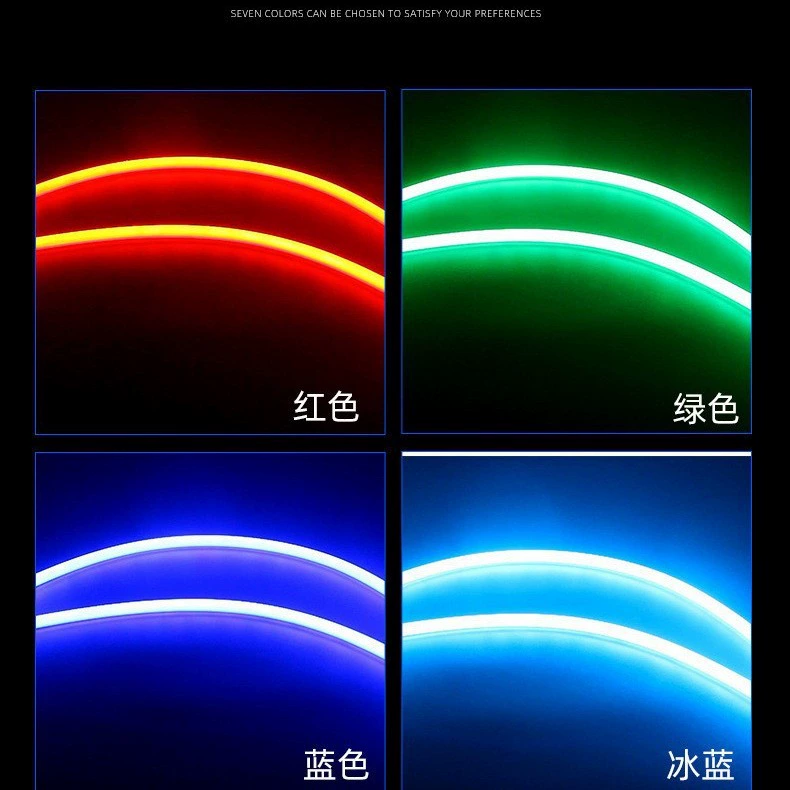Производитель Symphony APP пульт дистанционного управления силиконовая модель свет RGB автомобильные дневные ходовые огни, светодиодный барабан индикатор поворота