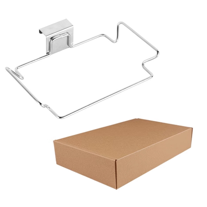 Cocina ponche-libre de acero inoxidable estante de basura soporte colgante gabinete puerta colgante trapo basura bolsa de almacenamiento