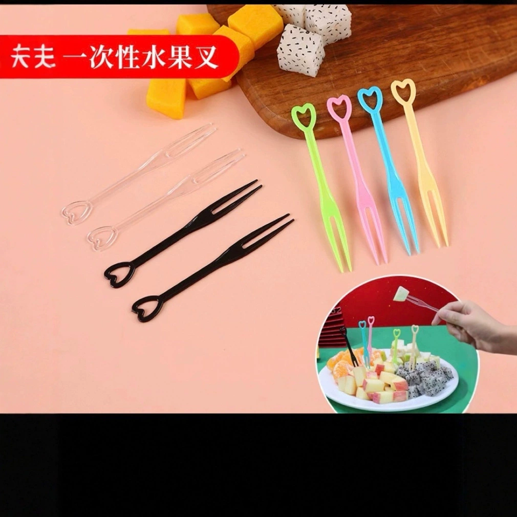 Вилка для фруктов, одноразовая пластиковая вилка для фруктов, вилка для фруктов, индивидуальная упаковка, коммерческая вилка для торта, десерта, маленькая вилка для дома