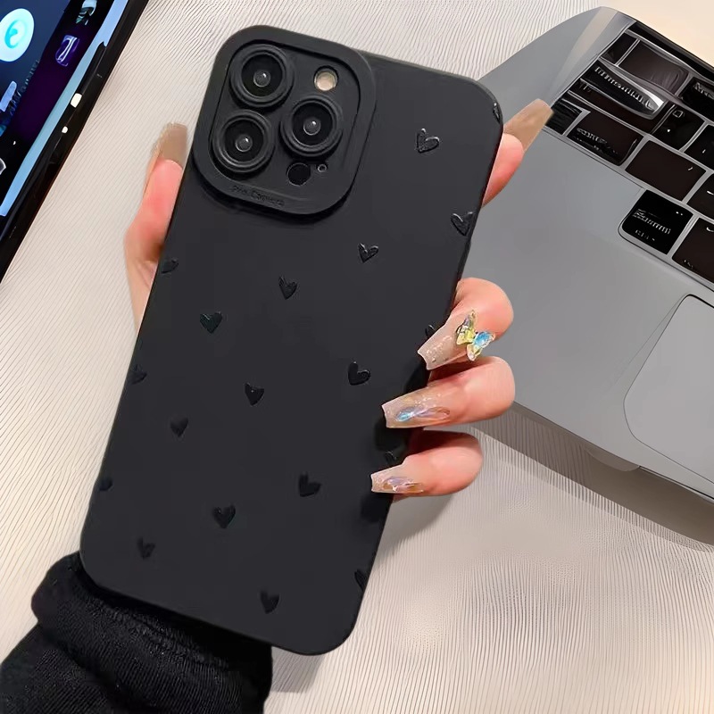 Black Love es adecuado para Apple 16Promax funda para teléfono móvil Iphone15 transfronterizo Japón y Corea del Sur ins14/13 Europa y América 12