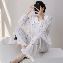 云朵棉睡衣女春秋2025新款长袖大码套装夏季高级感网红家居服
