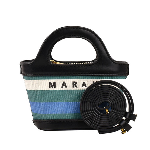 Ins Internet celebrity catwalk style Korean version with contrasting colors children's mini portable vegetable basket crossbody bag women's bag