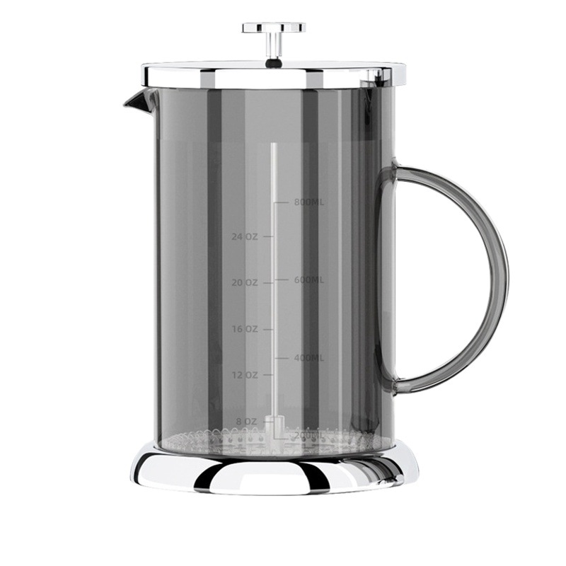 Cafetera francesa con vidrio con revestimiento iónico, cafetera, tetera, máquina para preparar té, 1000ML, estilo sencillo.