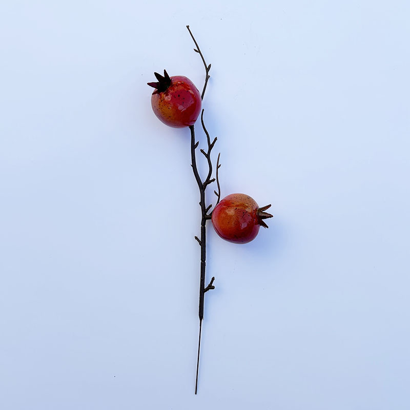 New year living room decoration simulation fruit high-end photography props fruit plant decoration red fruit simulation Persimmon_voghion.com