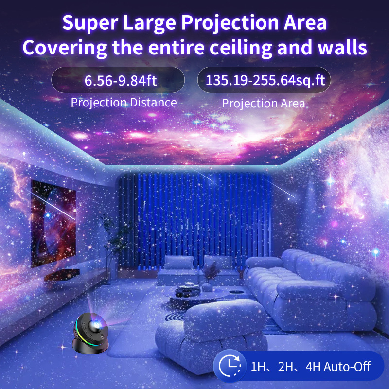クロスボーダースペースボール銀河プロジェクターランプダイナミック流星フォーカス星空ランプ寝室の雰囲気ナイトライトスペースミラートップ|undefined