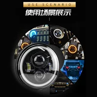 Трансграничный Wrangler 7 дюймов светодиодные фары мотоцикл 7 дюймов модифицированные фары три поколения глаз ангела с дневными огнями