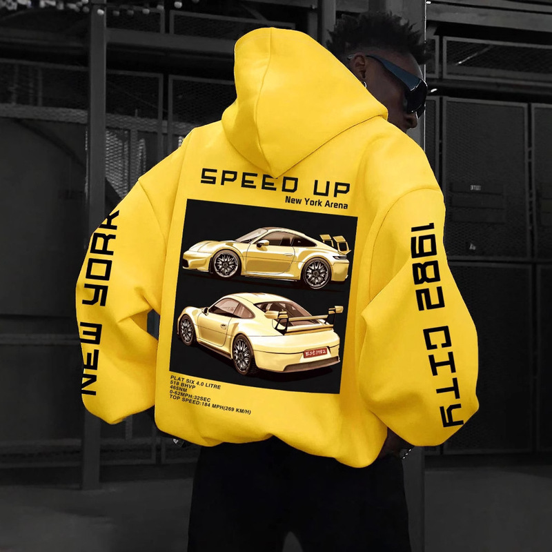 Set Sports Racing 3D Printing Hoodie Vintage Oversized Hoodi|undefined