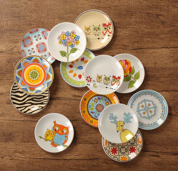 创意陶瓷餐具手绘盘 蛋糕盘 小盘子 碟子 点心盘 陶瓷盘