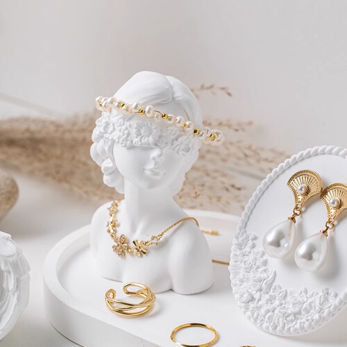 ins jewelry display stand white plaster jewelry earrings earrings display stand earrings jewelry photo props decoration