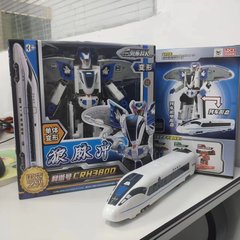 Train Superhero Transformation Toy for Kids: Boy's High-Speed Train, Sky Flame Quad Robot, and the Majestic Azure Dragon