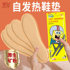 本物のヘメロカリス自己発熱インソール、使い捨てベビー加熱インソール、足を暖かく保つ冬用ウォーキングインソール