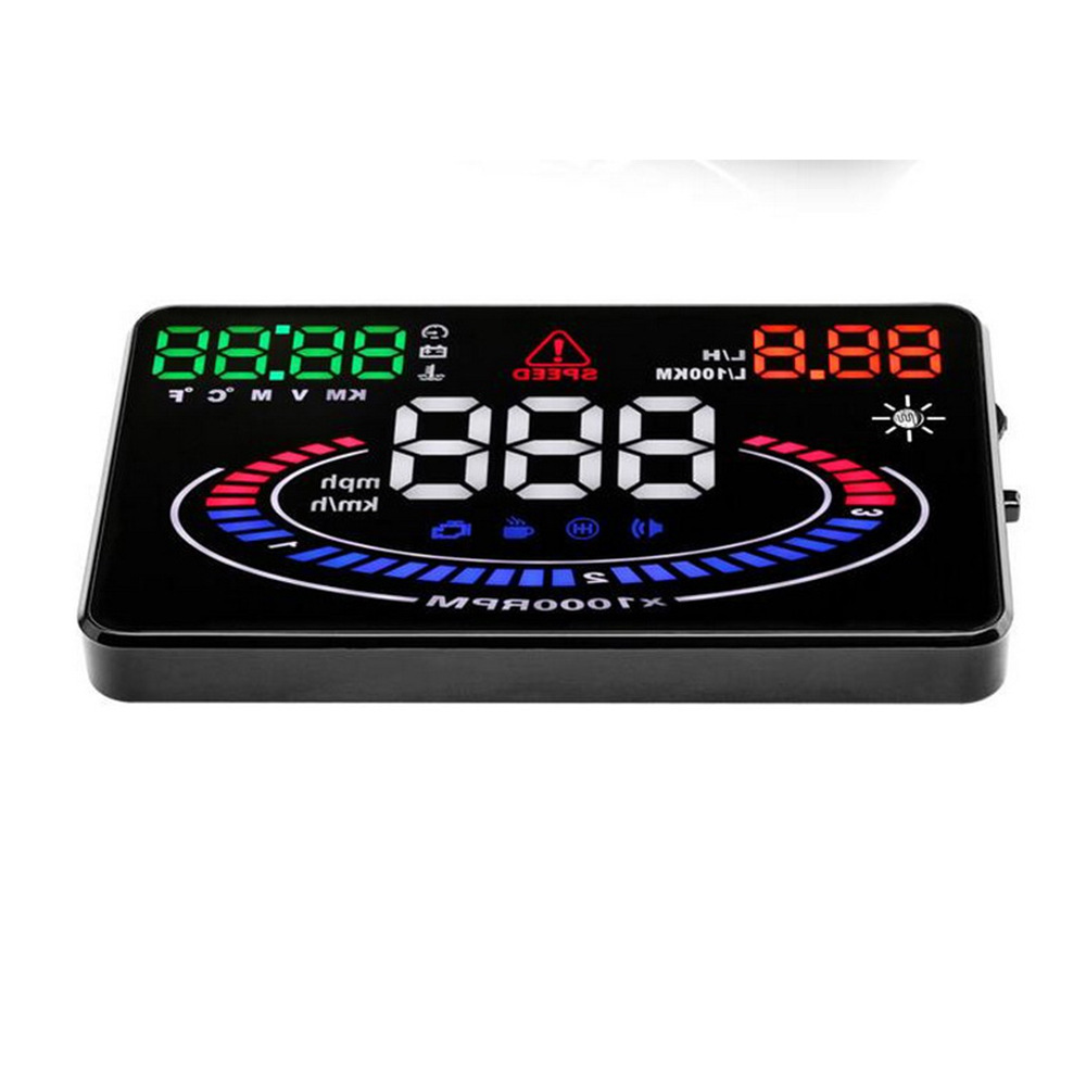 5.5inch Car HUD Head-Up Display OBD Speed Fuel Consumption Water Temperature Multi-Function HD Screen E300