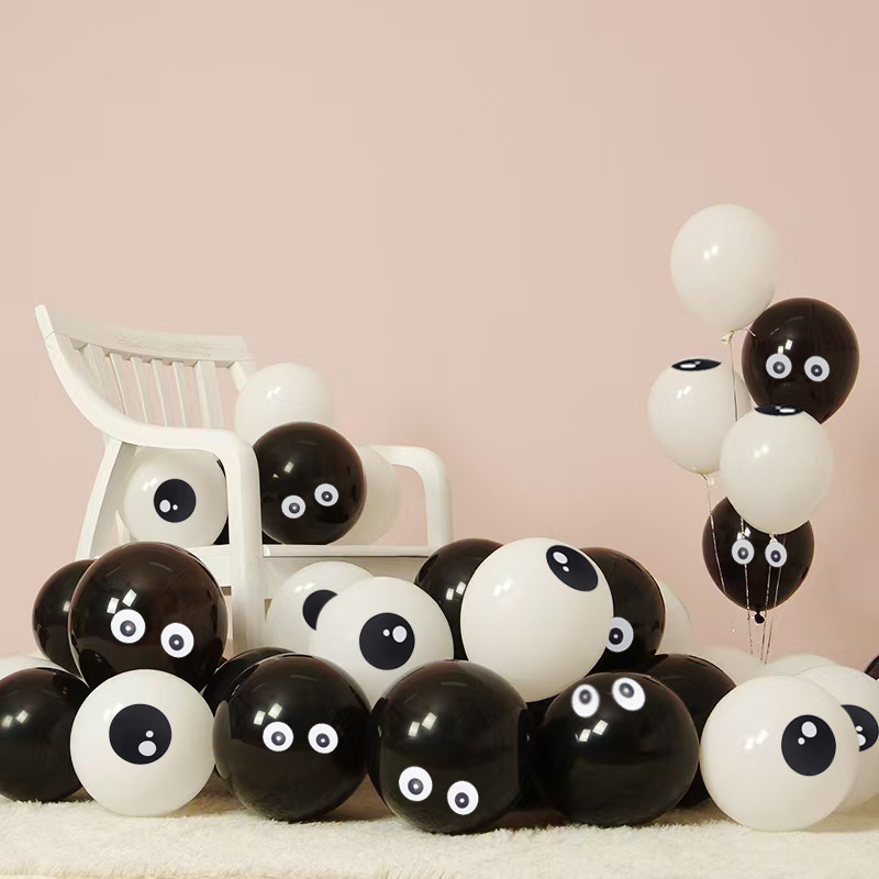 5 pulgadas de impresión de globo de ojos superiores animales pulpo pequeño globo de ojos redondo props de decoración de fiesta de Halloween