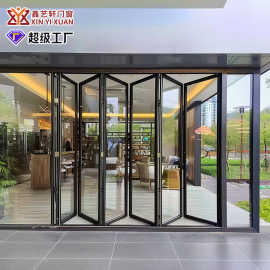 全国发货重型折叠门玻璃门商铺汽车美容门店车库阳台上门测量安装