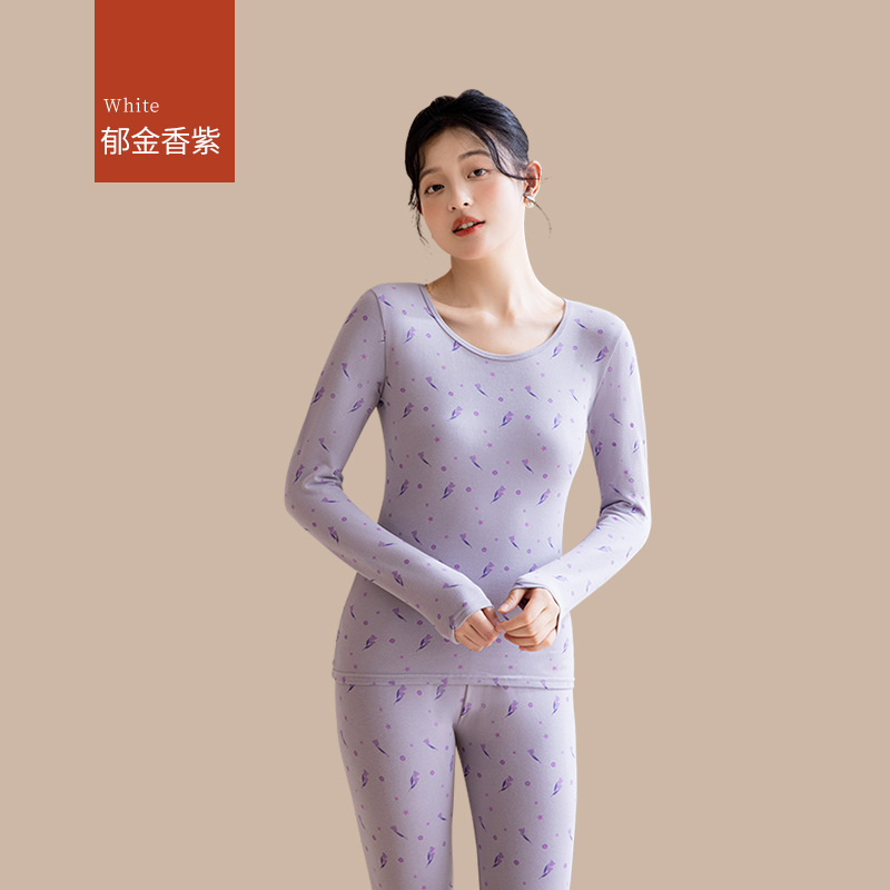 Ropa interior térmica ropa de Otoño de las niñas de algodón de las mujeres pantalones largos traje estudiantes de secundaria tocando fondo de algodón forrado de lana ropa de otoño mujeres