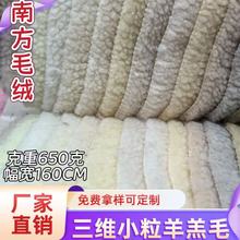 现货650克三维小粒羊羔毛面料羊羔毛提花小颗粒 玩具鞋才服装箱包