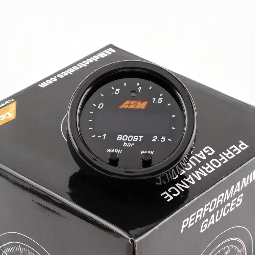AEM Car Modification Instrument Air-Fuel Ratio Gauge with Sensor Set Turbocharger Water Temperature Oil Pressure Voltage