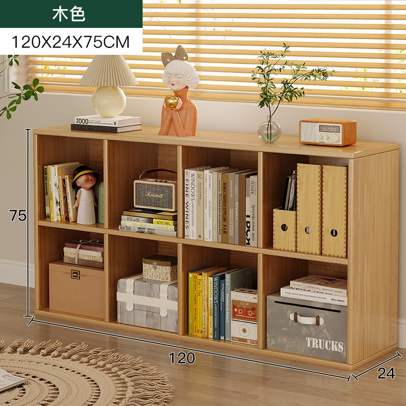 Estante de cosméticos de estilo crema, gabinete de rejilla de piso a techo lateral de mesa, gabinete de ocho compartillas, gabinete de almacenamiento de perfumes para productos para el cuidado de la piel