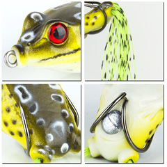 Bionic Frog Lure, Classic Model, Leiqiang Soft Silicone Frog with Double Hooks, 3cm / 3.5g, Wholesale—Cross-Border Delivery