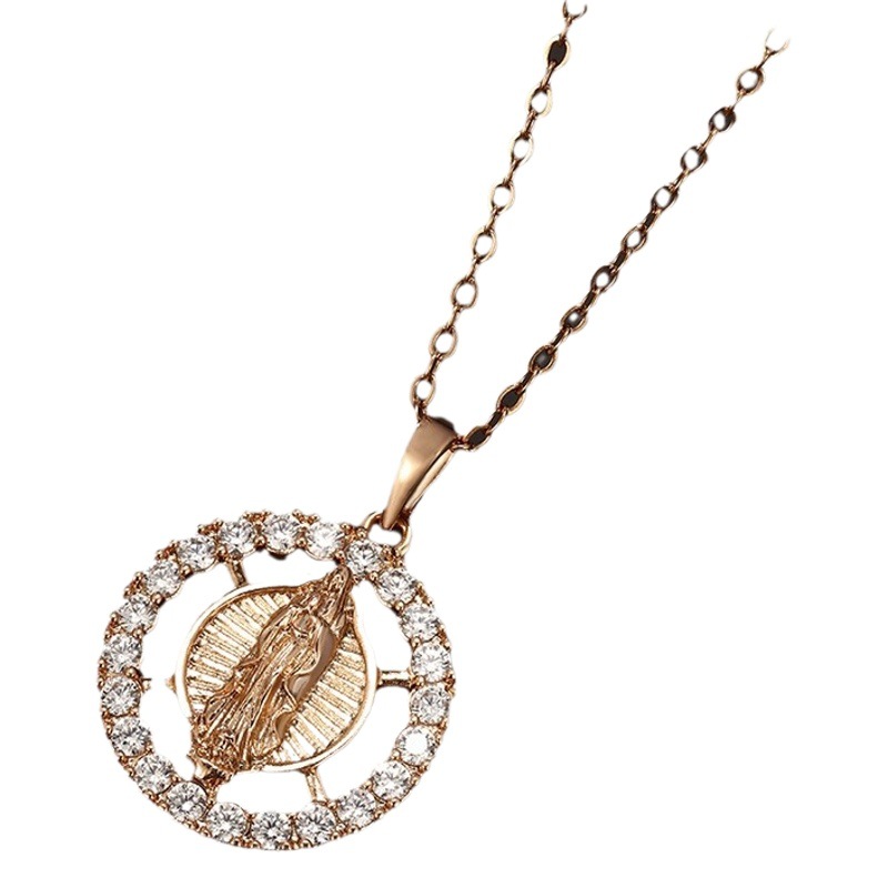 Xupe joyería europea y americana transfronteriza personalizada moda aleación con incrustaciones de circonio colgante de moda hip hop COLLAR COLGANTE único accesorios para las mujeres