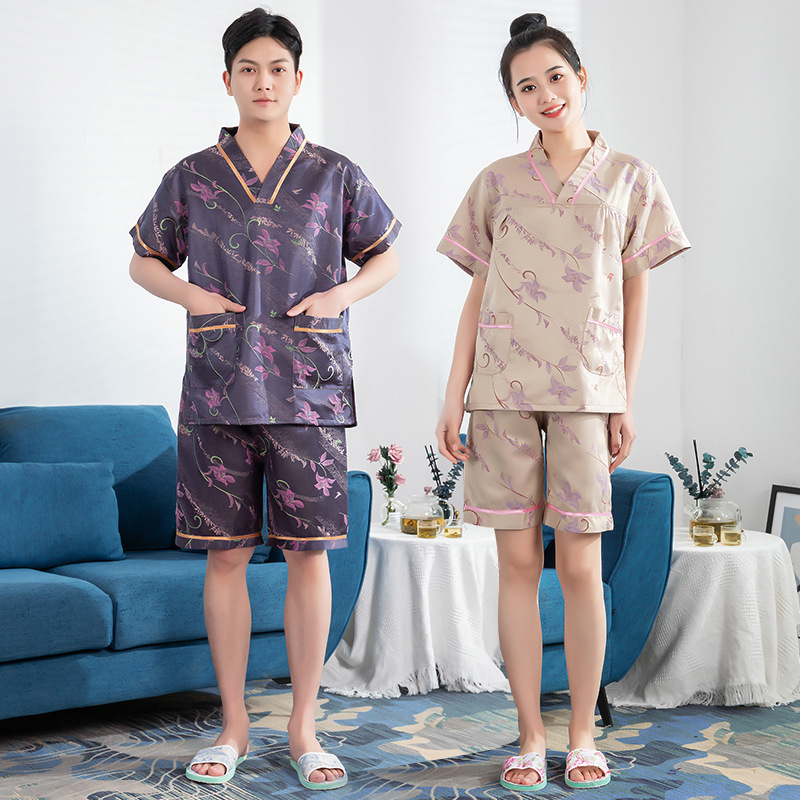 美浴雅欣汗蒸服男女套装桑拿足疗浴SPA养生按摩美容水会客人服