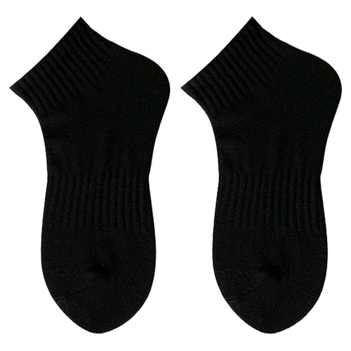 Black and white low cut short socks for women ins trend summer thin sweat-absorbent short socks for men and women that go well with cotton sports socks