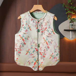 Guofeng Vest Women's Embroidered Vest Outer Jacket 2025 Spring New Chinese Style Vest Jacket